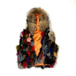 Fur vest - S